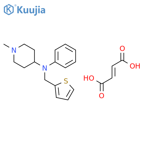 but-2-enedioic acid; 1-methyl-N-phenyl-N-(thiophen-2-ylmethyl)piperidin-4-amine structure