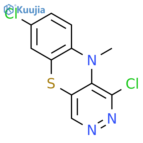 10H-PYRIDAZINO[4,5-B][1,4]BENZOTHIAZINE, 1,7-DICHLORO-10-METHYL- structure
