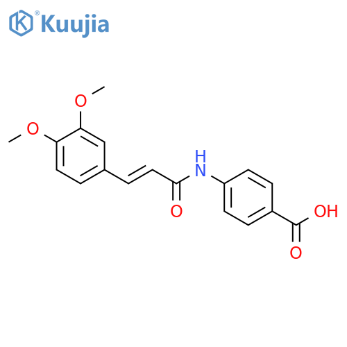 BENZOIC ACID, 4-[[3-(3,4-DIMETHOXYPHENYL)-1-OXO-2-PROPENYL]AMINO]- structure