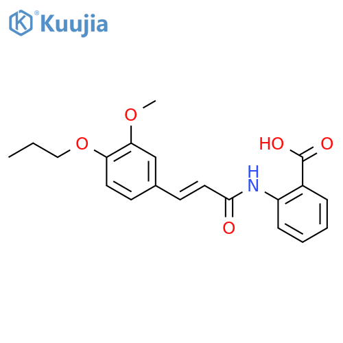 Benzoic acid,2-[[3-(3-methoxy-4-propoxyphenyl)-1-oxo-2-propen-1-yl]amino]- structure