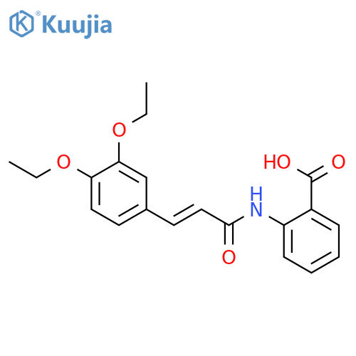 Benzoic acid, 2-[[3-(3,4-diethoxyphenyl)-1-oxo-2-propenyl]amino]- structure