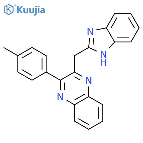 QUINOXALINE, 2-(1H-BENZIMIDAZOL-2-YLMETHYL)-3-(4-METHYLPHENYL)- structure