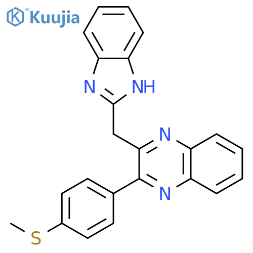 Quinoxaline, 2-(1H-benzimidazol-2-ylmethyl)-3-[4-(methylthio)phenyl]- structure