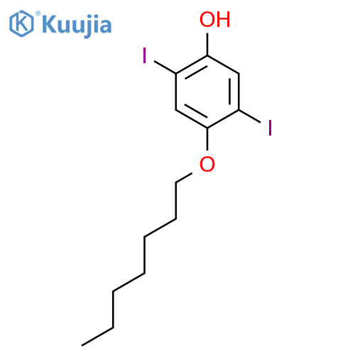 Phenol, 4-(heptyloxy)-2,5-diiodo- structure