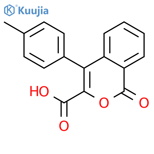 4-(4-Methylphenyl)-1-oxo-1H-isochromene-3-carboxylic acid structure
