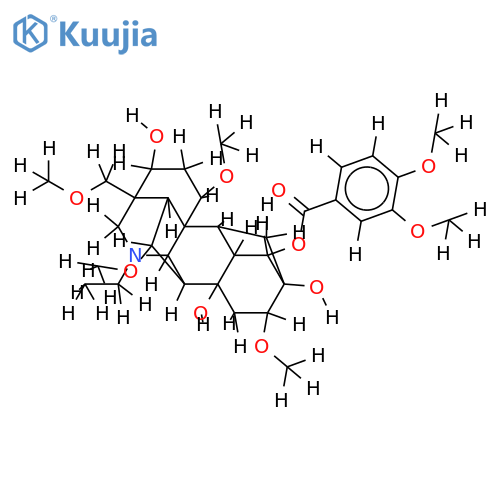 (16S)-20-Aethyl-1alpha,6alpha,16-trimethoxy-4-methoxymethyl-14alpha-veratroyloxy-aconitan-3alpha,8,13-triol structure