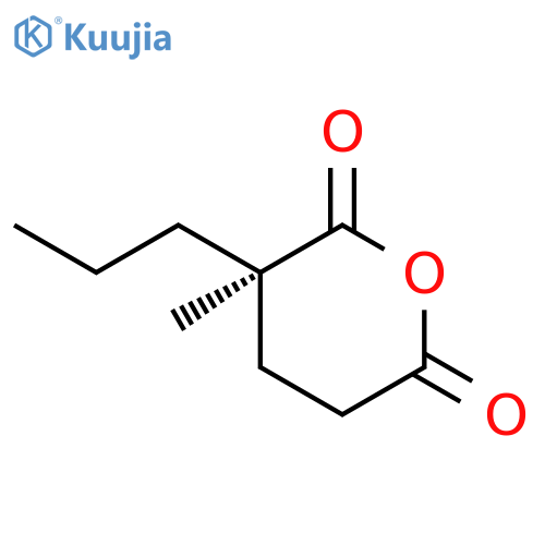 2H-Pyran-2,6(3H)-dione, dihydro-3-methyl-3-propyl-, (R)- structure