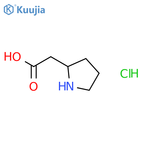 2-[(2S)-pyrrolidin-2-yl]acetic acid hydrochloride structure
