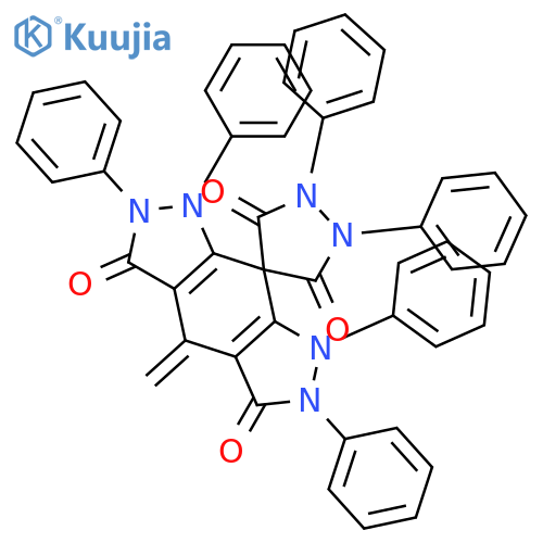 SPIRO[BENZO[1,2-C:5,4-C']DIPYRAZOLE-8(1H),4'-PYRAZOLIDINE]-3,3',5,5'(2H,4H)-TETRONE, 6,7-DIHYDRO-4-METHYLENE-1,1',2,2',6,7-HEXAPHENYL- structure