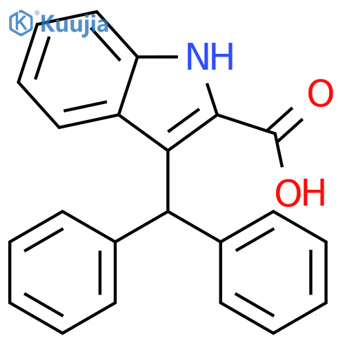 1H-Indole-2-carboxylicacid, 3-(diphenylmethyl)- structure