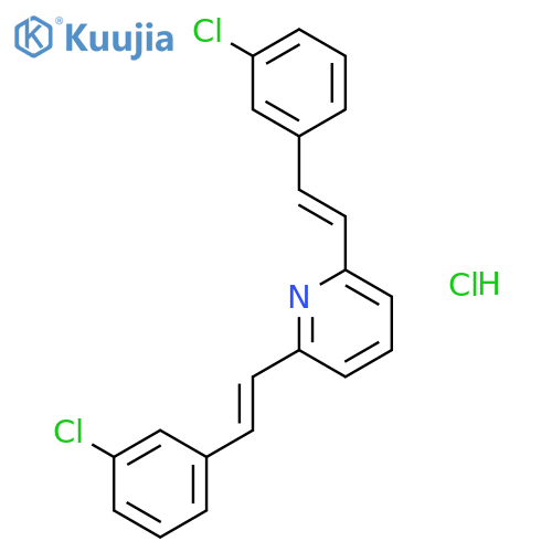 PYRIDINE, 2,6-BIS[2-(3-CHLOROPHENYL)ETHENYL]-, HYDROCHLORIDE structure