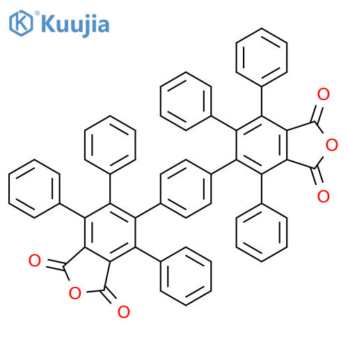 1,3-Isobenzofurandione, 5,5'-(1,4-phenylene)bis[4,6,7-triphenyl- structure