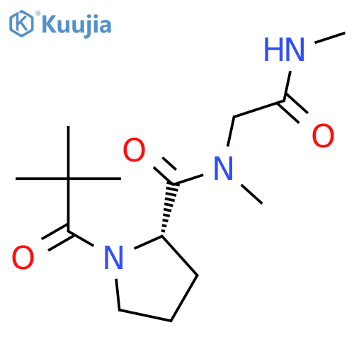 Glycinamide, 1-(2,2-dimethyl-1-oxopropyl)-L-prolyl-N,N2-dimethyl- structure