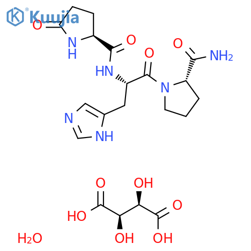 5-oxoprolylhistidylprolinamide 2,3-dihydroxybutanedioate (1:1) structure
