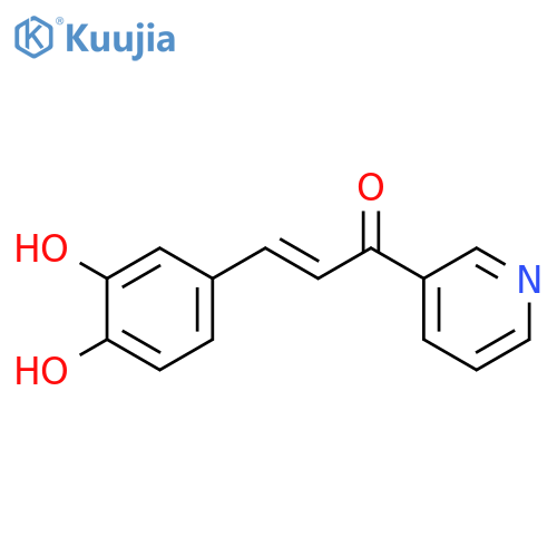 2-Propen-1-one, 3-(3,4-dihydroxyphenyl)-1-(3-pyridinyl)-, (2E)- structure