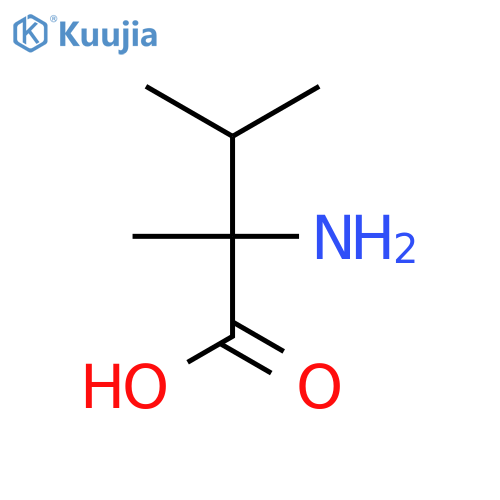 (2R)-2-amino-2,3-dimethyl-butanoic acid structure