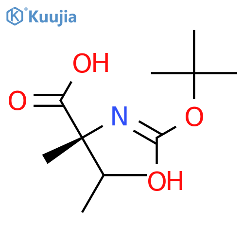 (S)-2-((tert-Butoxycarbonyl)amino)-2,3-dimethylbutanoic acid structure