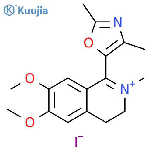 Isoquinolinium, 1-(2,4-dimethyl-5-oxazolyl)-3,4-dihydro-6,7-dimethoxy-2-methyl-, iodide (1:1) structure