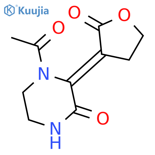 2-Piperazinone,4-acetyl-3-(dihydro-2-oxo-3(2H)-furanylidene)- structure