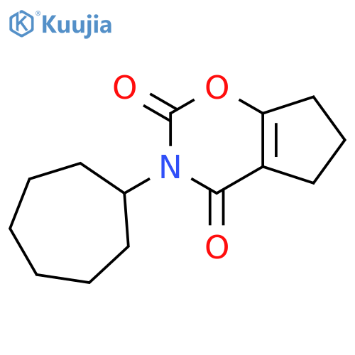 Cyclopent[e]-1,3-oxazine-2,4(3H,5H)-dione, 3-cycloheptyl-6,7-dihydro- structure