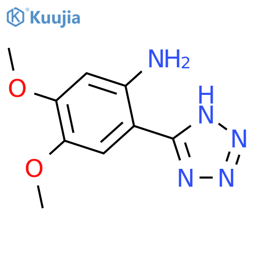 4,5-Dimethoxy-2-(1H-tetrazol-5-yl)-phenylamine structure
