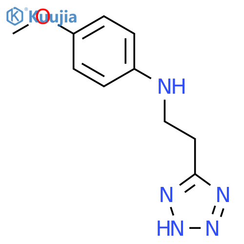 4-methoxy-N-[2-(2H-tetrazol-5-yl)ethyl]aniline structure