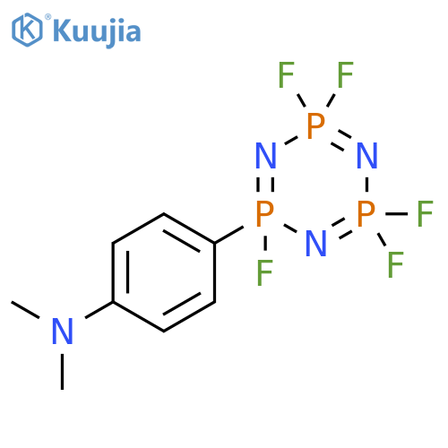 N,N-dimethyl-4-(2,4,4,6,6-pentafluoro-1,3,5,2lambda~5~,4lambda~5~,6lambda~5~-triazatriphosphinin-2-yl)aniline structure