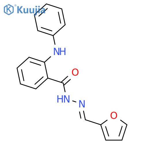 2-anilino-N'-[(1E)-2-furylmethylene]benzohydrazide structure