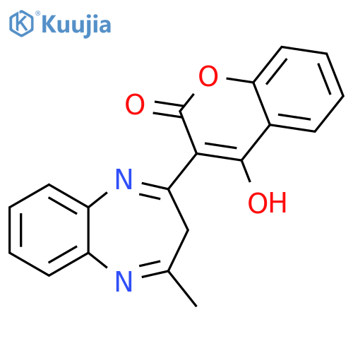 2H-1-Benzopyran-2-one,4-hydroxy-3-(4-methyl-3H-1,5-benzodiazepin-2-yl)- structure