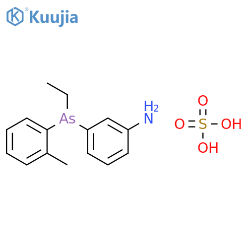 Benzenamine, 3-[ethyl(2-methylphenyl)arsino]-, sulfate (1:1) structure