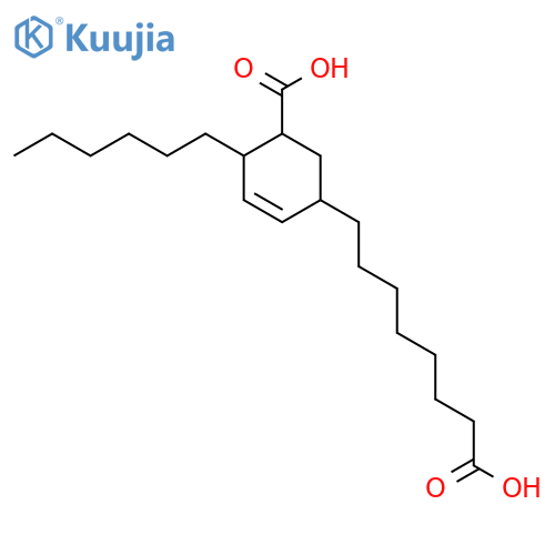 2-Cyclohexene-1-octanoicacid, 5(or 6)-carboxy-4-hexyl- structure