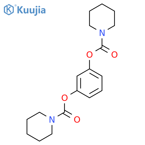 3-(piperidine-1-carbonyloxy)phenyl piperidine-1-carboxylate structure