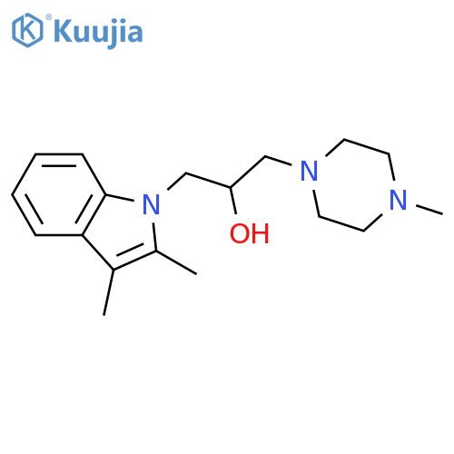 1-(2,3-dimethyl-1H-indol-1-yl)-3-(4-methylpiperazin-1-yl)propan-2-ol structure