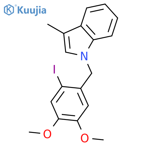 1H-INDOLE, 1-[(2-IODO-4,5-DIMETHOXYPHENYL)METHYL]-3-METHYL- structure