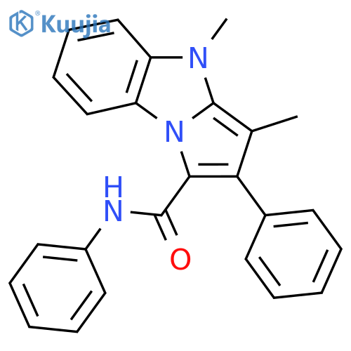 5,7-dimethyl-N,4-diphenyl-2,7-diazatricyclo6.4.0.0^{2,6}dodeca-1(12),3,5,8,10-pentaene-3-carboxamide structure