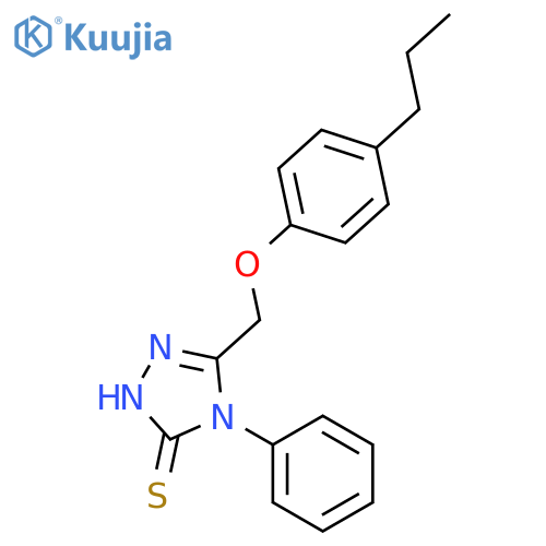 4-PHENYL-5-((4-PROPYLPHENOXY)METHYL)-2,4-DIHYDRO-3H-1,2,4-TRIAZOLE-3-THIONE structure