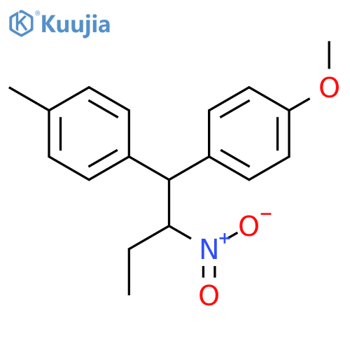 1-methoxy-4-[1-(4-methylphenyl)-2-nitrobutyl]benzene structure