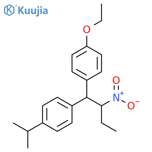 Benzene, 1-ethoxy-4-[1-[4-(1-methylethyl)phenyl]-2-nitrobutyl]- structure