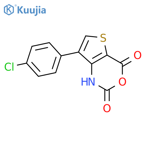 2H-Thieno[3,2-d][1,3]oxazine-2,4(1H)-dione, 7-(4-chlorophenyl)- structure