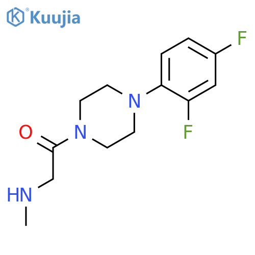 Piperazine, 1-(2,4-difluorophenyl)-4-[(methylamino)acetyl]- structure