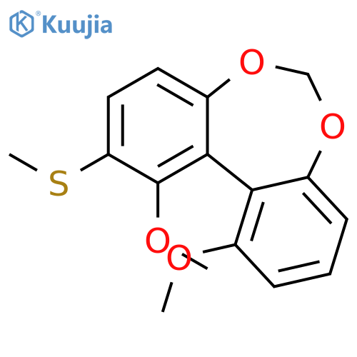 DIBENZO[D,F][1,3]DIOXEPIN, 1,11-DIMETHOXY-2-(METHYLTHIO)- structure