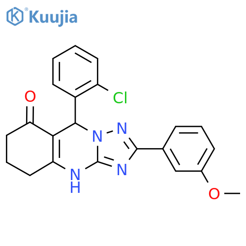 9-(2-chlorophenyl)-2-(3-methoxyphenyl)-4H,5H,6H,7H,8H,9H-1,2,4triazolo3,2-bquinazolin-8-one structure