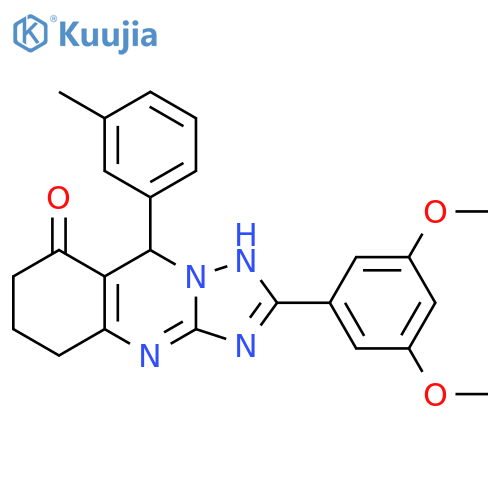 2-(3,5-dimethoxyphenyl)-9-(3-methylphenyl)-4H,5H,6H,7H,8H,9H-1,2,4triazolo3,2-bquinazolin-8-one structure