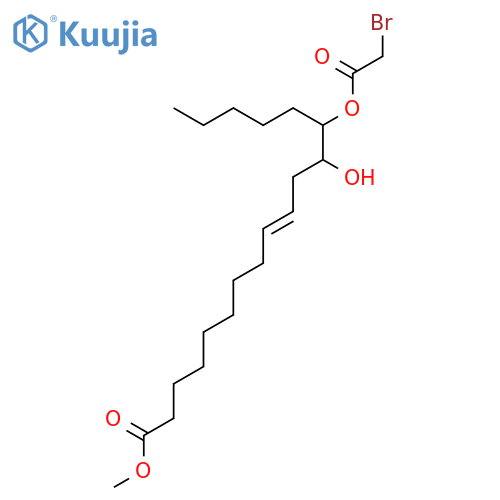 9-OCTADECENOIC ACID, 13-[(BROMOACETYL)OXY]-12-HYDROXY-, METHYL ESTER structure