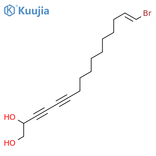 15-HEXADECENE-3,5-DIYNE-1,2-DIOL, 16-BROMO-, (15E)- structure