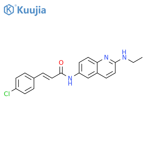 2-Propenamide, 3-(4-chlorophenyl)-N-[2-(ethylamino)-6-quinolinyl]-,(2E)- structure