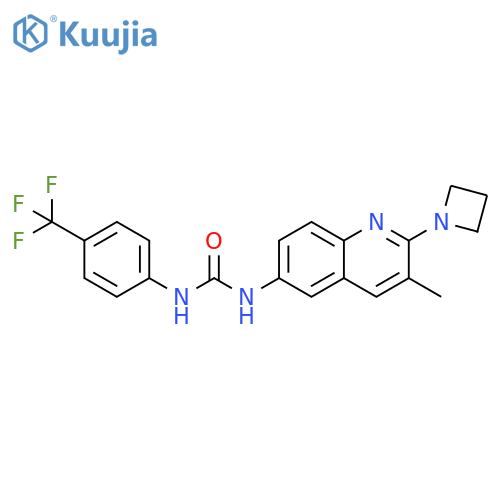 Urea,N-[2-(1-azetidinyl)-3-methyl-6-quinolinyl]-N'-[4-(trifluoromethyl)phenyl]- structure