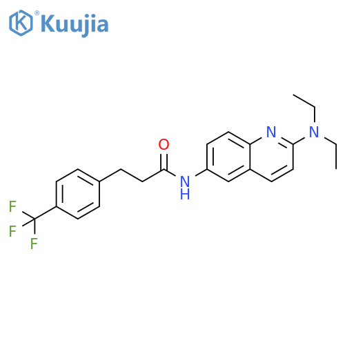 Benzenepropanamide,N-[2-(diethylamino)-6-quinolinyl]-4-(trifluoromethyl)- structure