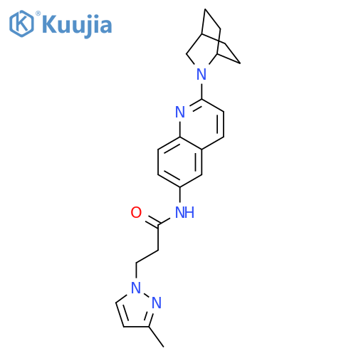 1H-Pyrazole-1-propanamide,N-[2-(2-azabicyclo[2.2.2]oct-2-yl)-6-quinolinyl]-3-methyl- structure