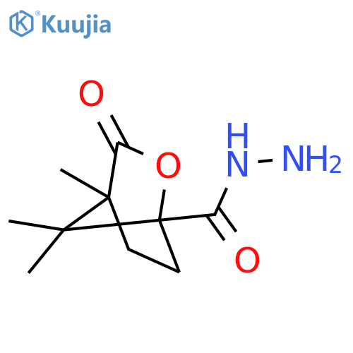 2-Oxabicyclo[2.2.1]heptane-1-carboxylicacid,4,7,7-trimethyl-3-oxo-,hydrazide(9CI) structure